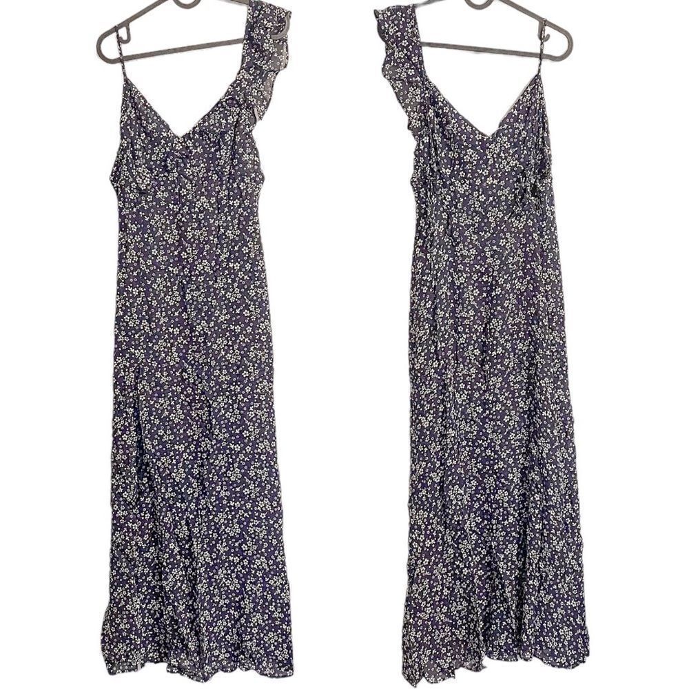 Reformation Trista Open Back Maxi Dress in Blue Floral - Picture 6 of 10